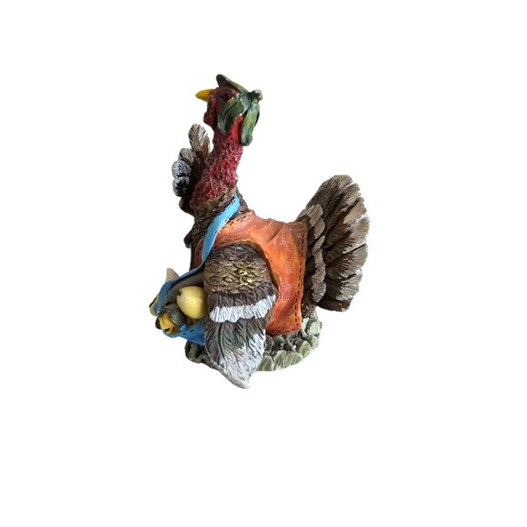 Vintage K's Collection Turkey Figurine Resin Vegetables Thanksgiving Decor 4¼” - Picture 2 of 4